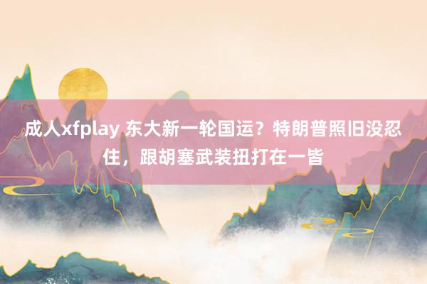 成人xfplay 东大新一轮国运？特朗普照旧没忍住，跟胡塞武装扭打在一皆